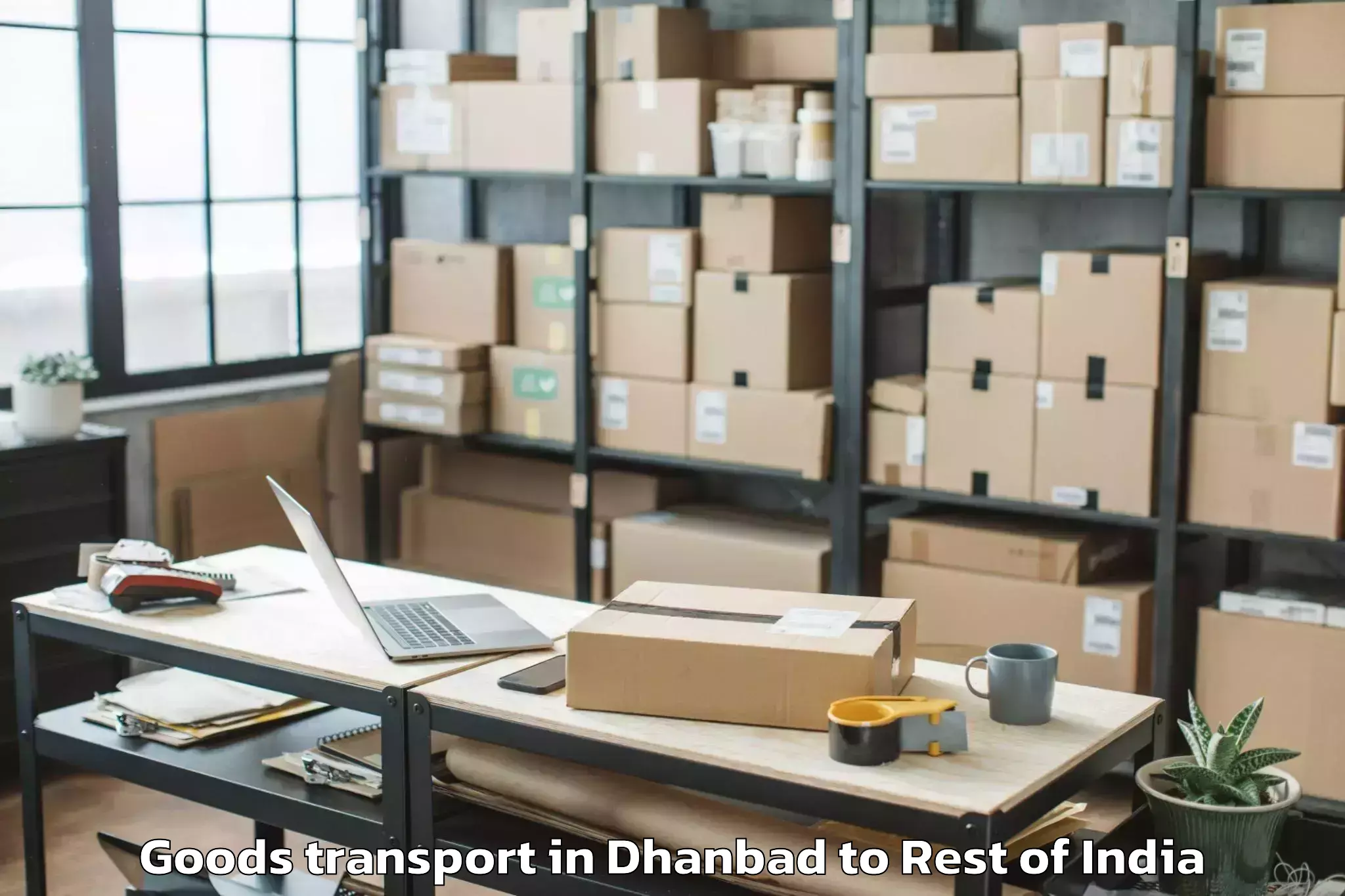 Easy Dhanbad to Soibugh Goods Transport Booking